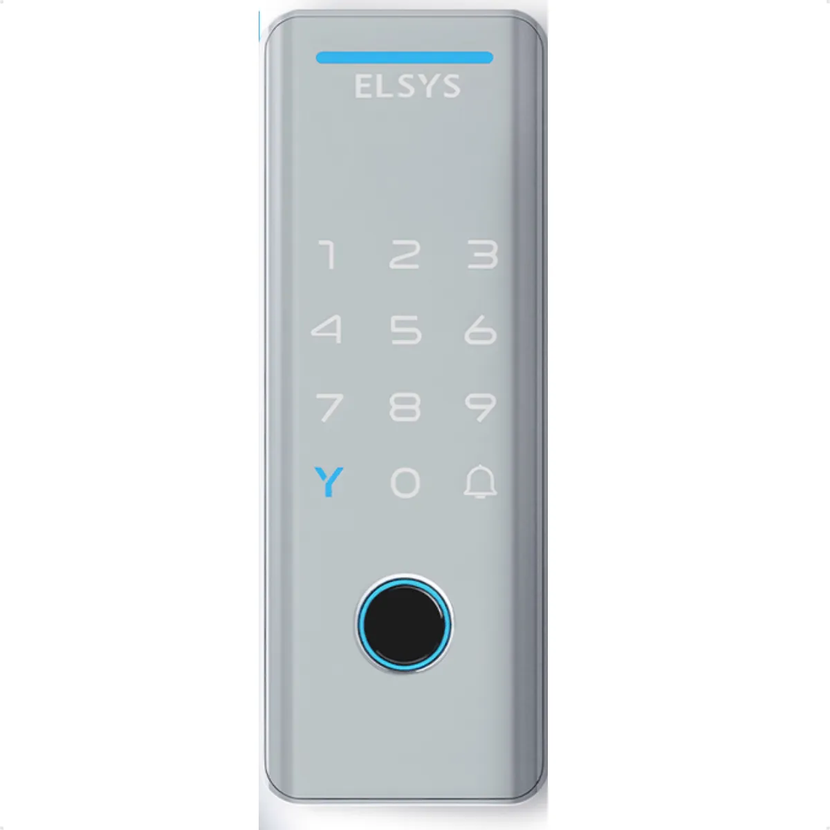 Fechadura Digital Elsys Tecno Prata Wi-fi Senha Tag Biometria Controle Remoto